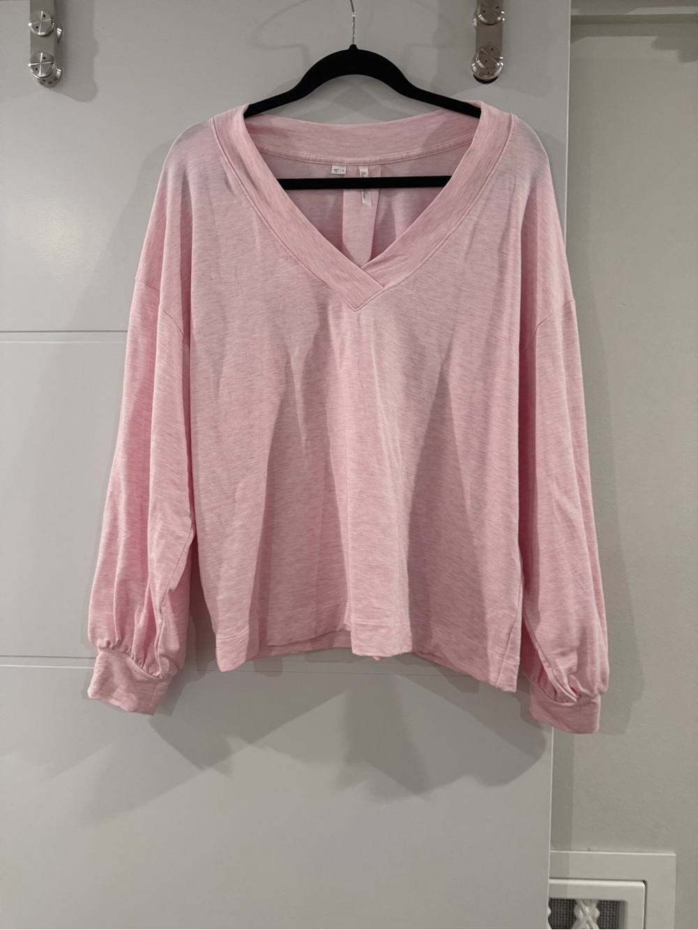 Travis Mathew Soft Light Pink V-Neck Sweatshirt